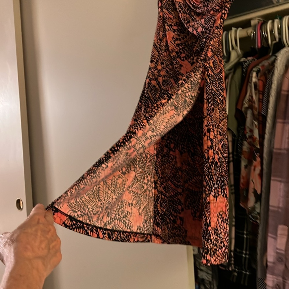 Black and Orange Floral Dress - Picture 2 of 5